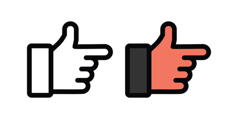 pointing hand icon collection