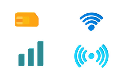 Wifi icon for interface design. Vector wlan access, wireless wifi hotspot signal sign, icon, symbol.