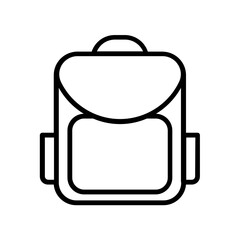 Artist Backpack Line Icon – Art School Bag Vector