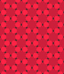 Seamless illustration of a red hearts pattern, perfect for a romantic Valentine's Day wallpaper or fabric design