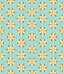Floral seamless pattern design with colorful flowers illustration for fabric and wallpaper
