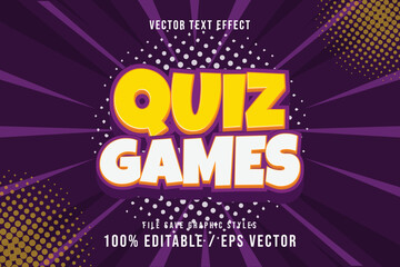 Premium Quiz Time  text effects can be edited again, suitable poster, template white background.