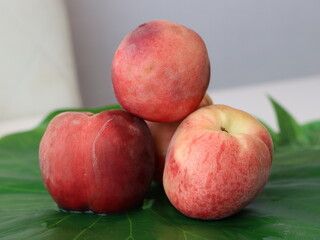 Peach — a juicy and sweet stone fruit known for its fuzzy skin and fragrant aroma. Rich in vitamins and antioxidants, peaches are enjoyed fresh, in desserts, or as ingredients in savory dishes. 