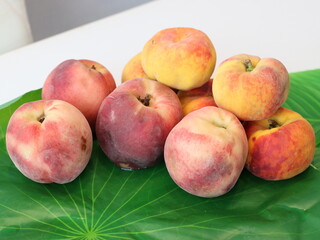 Peach — a juicy and sweet stone fruit known for its fuzzy skin and fragrant aroma. Rich in vitamins and antioxidants, peaches are enjoyed fresh, in desserts, or as ingredients in savory dishes. 