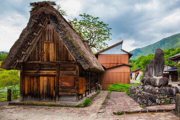 Traditional and Historical Japanese village Shirakawago Gifu Prefecture Japan, Gokayama has been inscribed on the UNESCO World Heritage List is traditional Gassho-zukuri houses