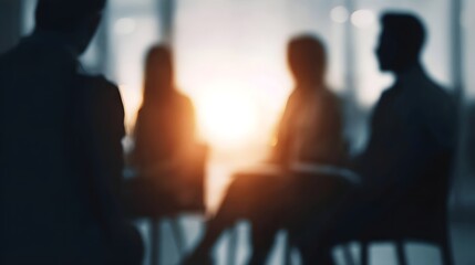 Job candidate being interviewed by a recruitment panel