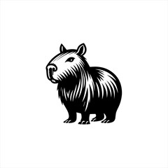 Obraz premium A capybara isolated on white background