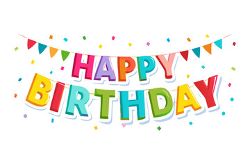 happy birthday card with balloons