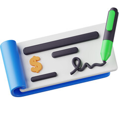 Cartoon Style Check Book Illustration