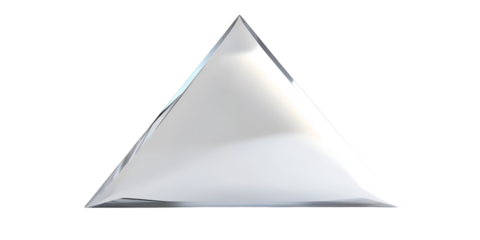 Smooth Edged Triangular Plane with Blank Surface Transparent Background