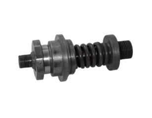 Precision engineered mechanical component with spring and threaded ends for industrial applications