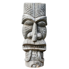 Wooden Tribal Statue with Intricate Carving and Historical Significance