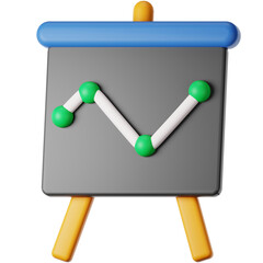 3D Render of Business Chart