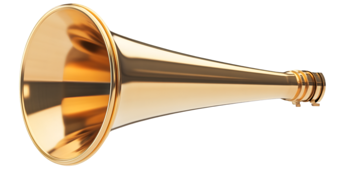 Social Justice Megaphone with Blank Space Transparent Background