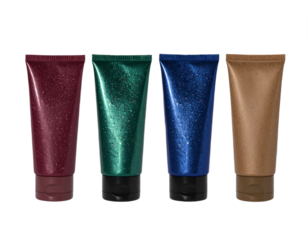 Discover luxurious cosmetic tubes in vibrant colors, perfect for beauty product branding and marketing.