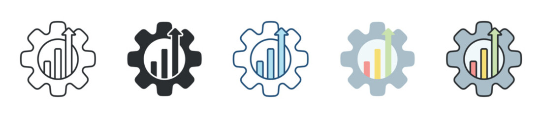 Business Development Icon Set Multiple Style Collection