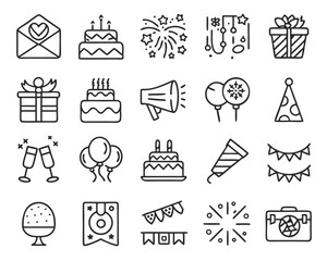 A vibrant design celebrating party planning and event organization with festive elements isolated on transparent background