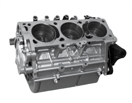 Powerful V8 engine block component showcasing precision engineering for automotive performance and mechanical innovation