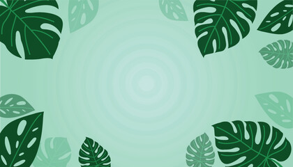 green leaves vector background with modern style