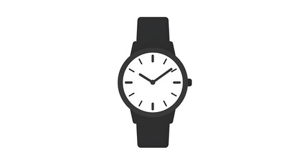 Simple Elegant Wristwatch Design Minimalist Timepiece Illustration