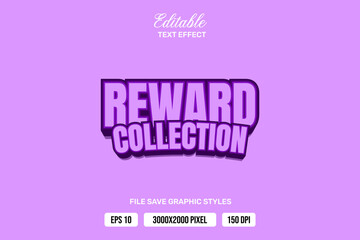 Premium rewards text effects can be edited again, suitable poster, template white background.