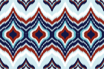 Traditional Abstract geometric Ikat pattern