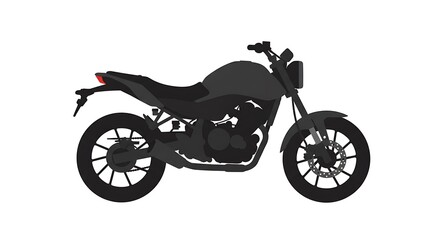 Obraz premium Sleek Motorcycle Illustration A Stylish Ride with Modern Design, Detailed Elements, and Artistic Flair