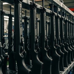 Obraz premium 製造ラインの銃器群