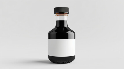 Soy sauce glass bottle with blank label