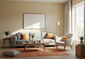 陽光降り注ぐリビング