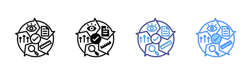 Lean icon set multiple style collection