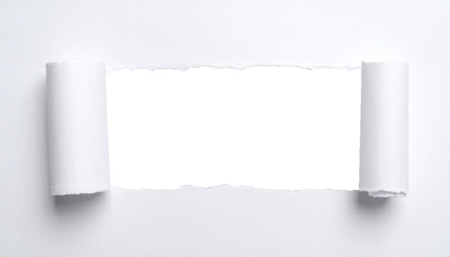 Cadre en papier d&eacute;chir&eacute; (blanc)