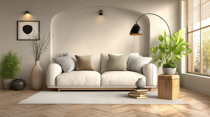 Cozy Living Room With Neutral Tones