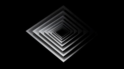 Layered diamond shapes receding into darkness abstract geometric