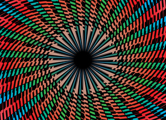 The modern abstract vector background features a pattern of colorful parallel lines, creating a dynamic and futuristic visual effect, suitable for a variety of creative projects.