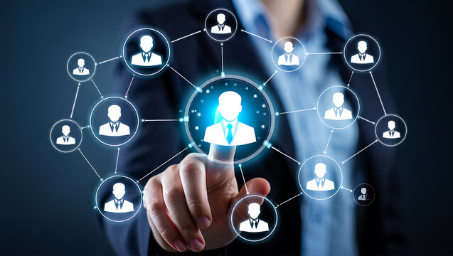 Human network connection digital interface networking people