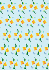 seamless pattern with flowers
