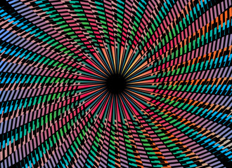 The modern abstract vector background features a pattern of colorful parallel lines, creating a dynamic and futuristic visual effect, suitable for a variety of creative projects.