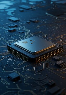 高性能CPUとマザーボード接合部クローズアップ