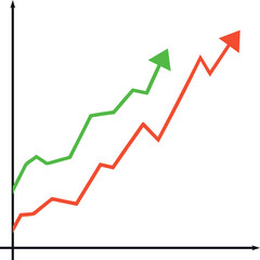 business graph showing growth