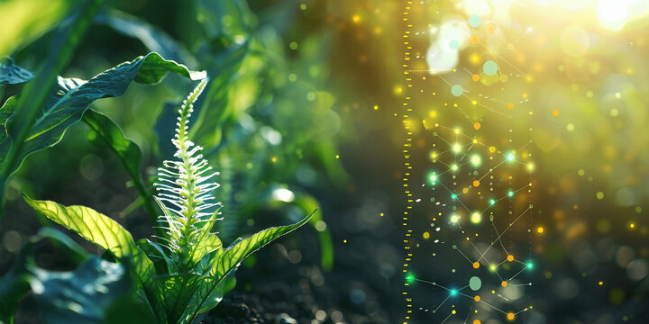 Smart Agriculture Plant Monitoring, Digital Crop Health, Innovative Farming Technology.