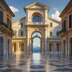 Fototapeta premium Architecture italian culture isolated