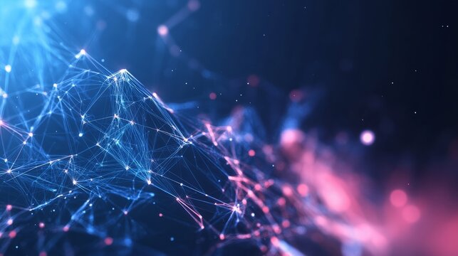 Creepy technologies and cryptocurrency concept with 3d polygon illustration background featuring abstract digital blockchain network, futuristic virtual currency symbols, and dark cybersecurity themes - Powered by Adobe