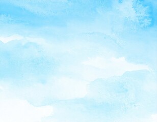 Obraz premium Serene Sky Blue Watercolor Wash Texture Background with Subtle Variations.