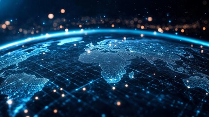 Futuristic technology circle design symbolizing global smart technology and digital internet innovation, representing advanced business solutions for fast operations, growth, and worldwide expansion i