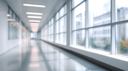 Fototapeta premium blur image background of corridor in hospital or clinic image