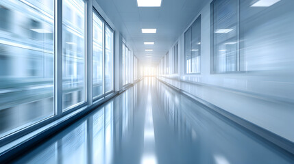 Fototapeta premium blur image background of corridor in hospital or clinic image