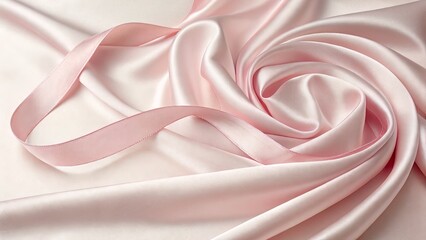 Obraz premium Pale Pink Satin Ribbon Texture Background