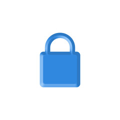  blue padlock icon representing security and protection png isolated on transparent background 