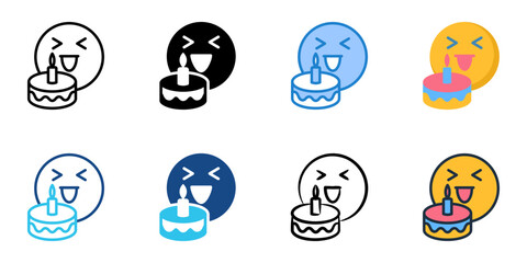 Party icon set multiple style collection 